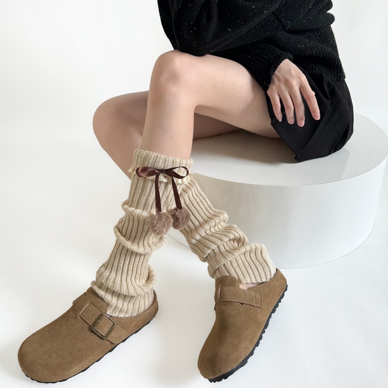 Camel Knit Leg Warmers with Fu - Boot Sock Slouchy avaliação e preço