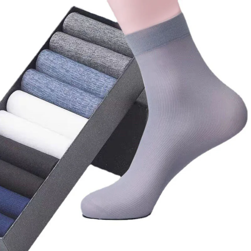 10Pairs Men Socks Summer Ultra - Silk Sock Bamboo avaliação e preço
