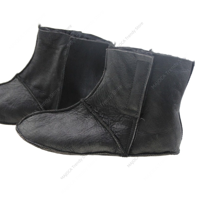Genuine Sheepskin Leather Sock - Thermal Sock Winter avaliação e preço