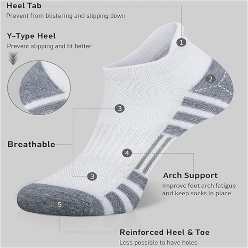 6/24 Pairs Cushioned Breathabl - Athletic Sock Cushion avaliação e preço