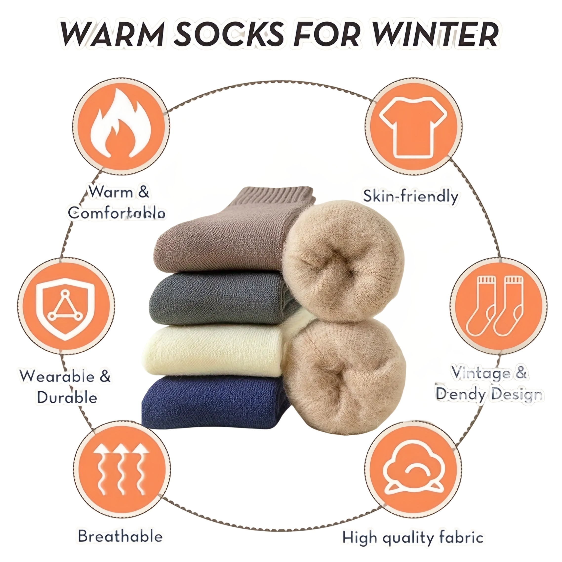 Three Pairs of Men'S Black Soc - Thermal Sock Winter avaliação e preço