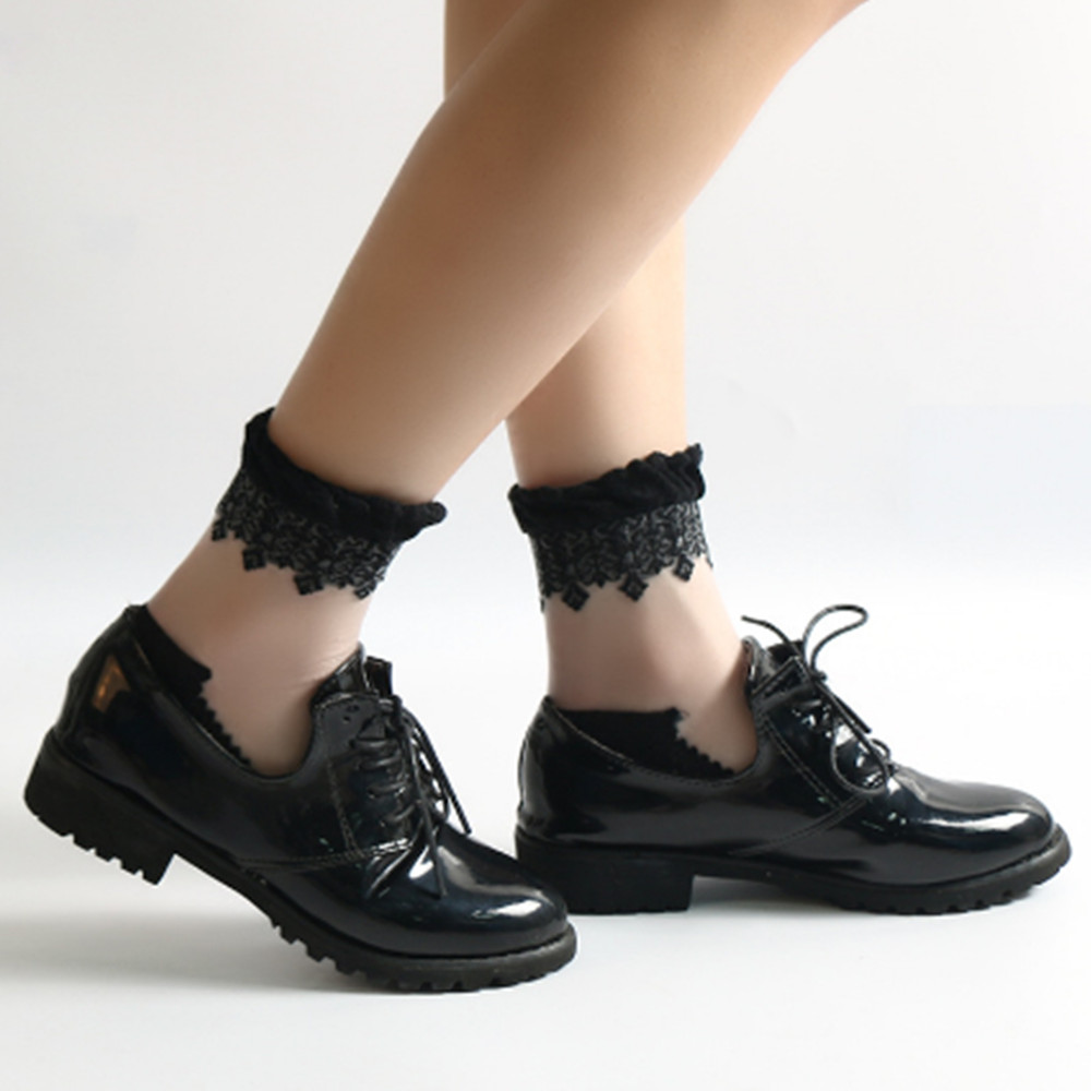 Woman Lace short sock thin soc - Invisibility Sock Loafer avaliação e preço