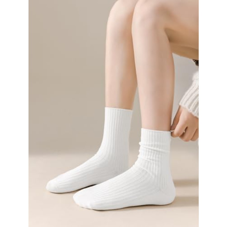 DOKUTOKU Womens Crew Socks Siz - Cotton Crew Sock Pack avaliação e preço