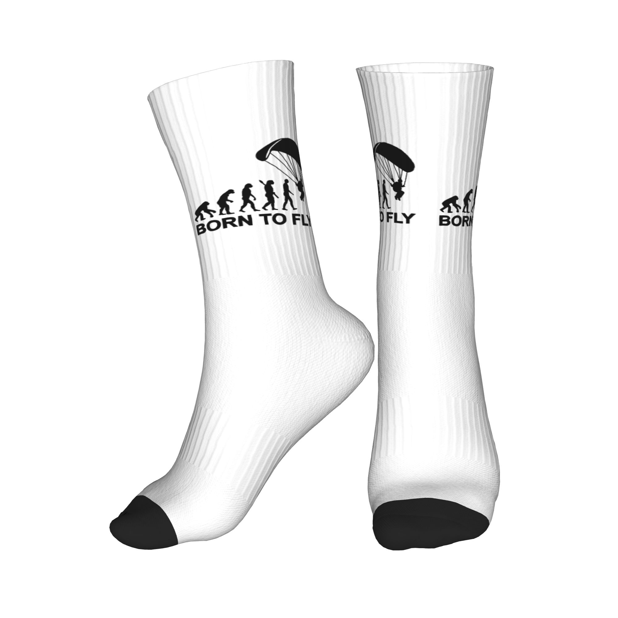 Funny Mens Evolution Skydiving - Dress Sock Men avaliação e preço