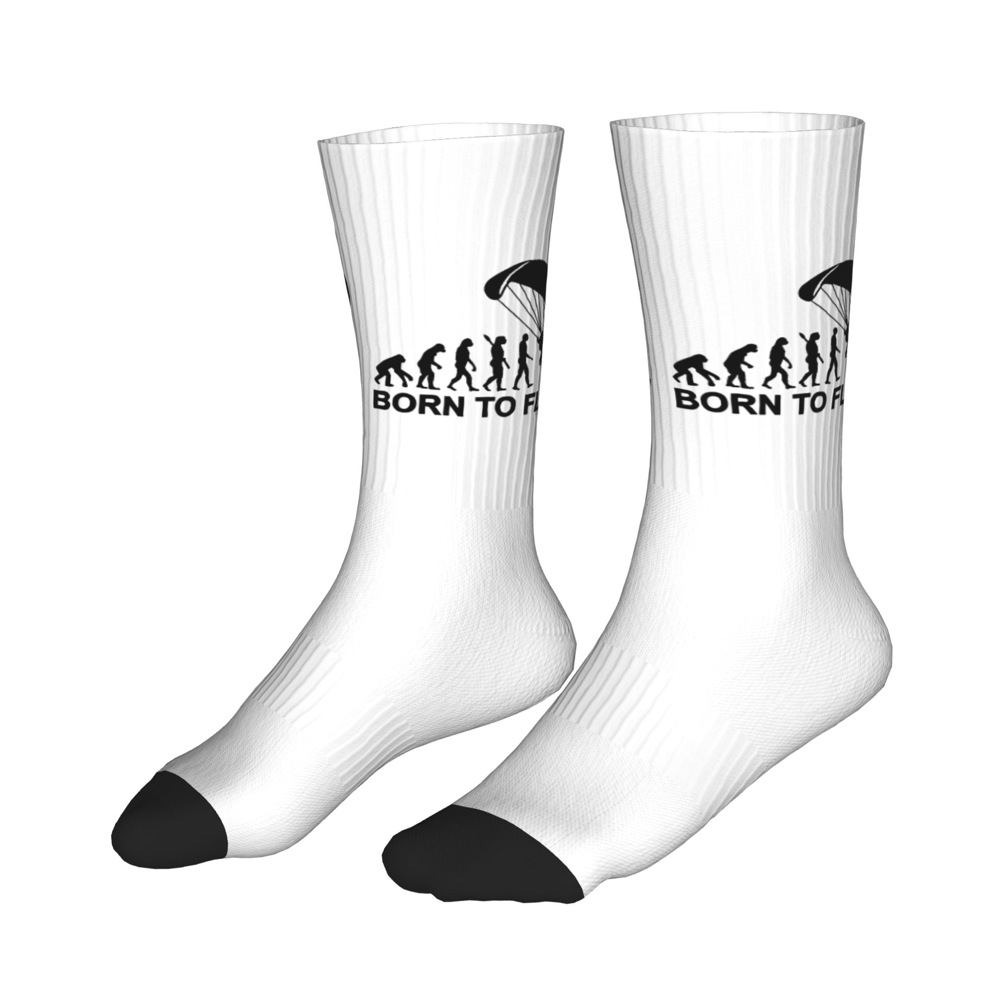 Funny Mens Evolution Skydiving - Dress Sock Men avaliação e preço