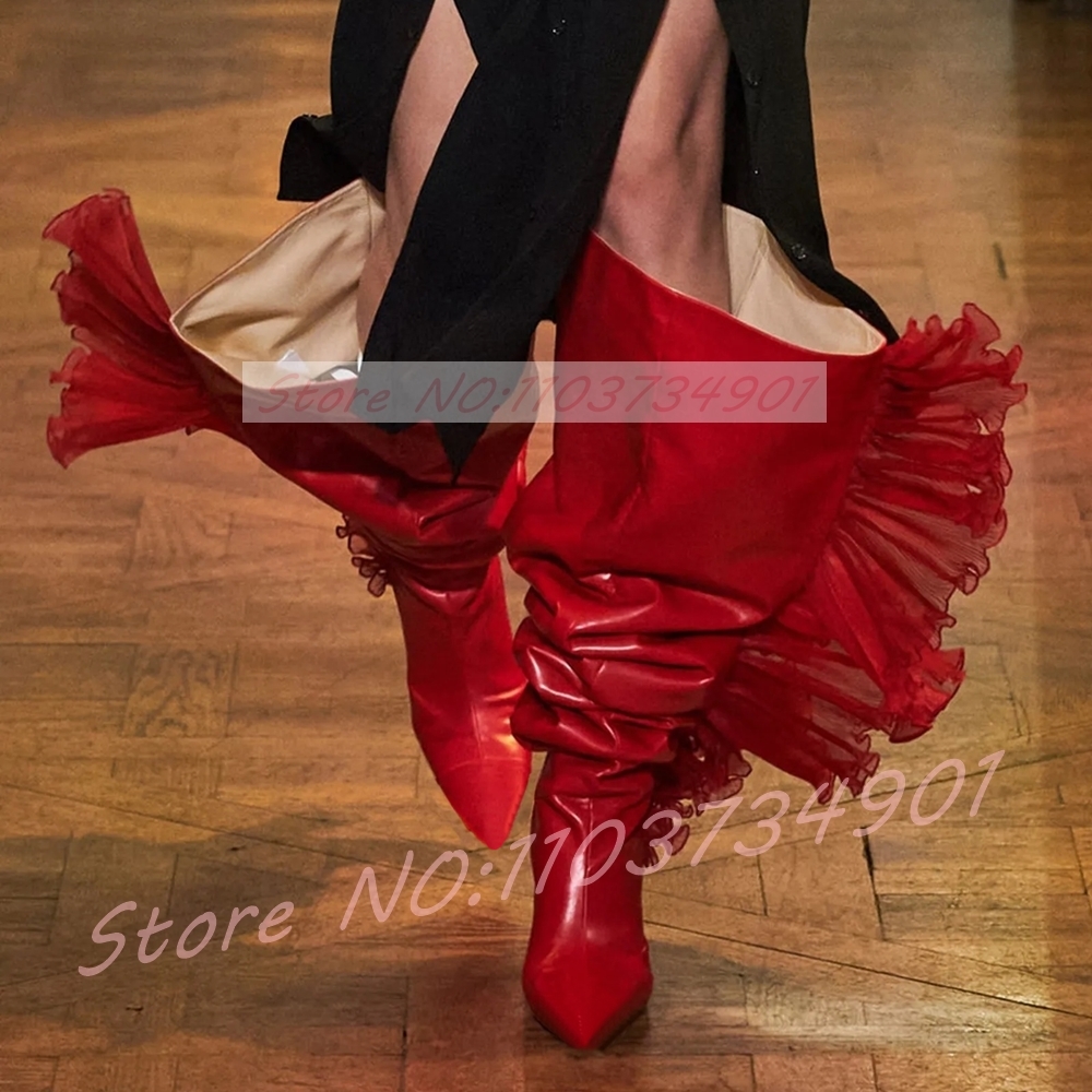 Ruffles Tulle Slouchy Sock Sty - Boot Sock Slouchy avaliação e preço