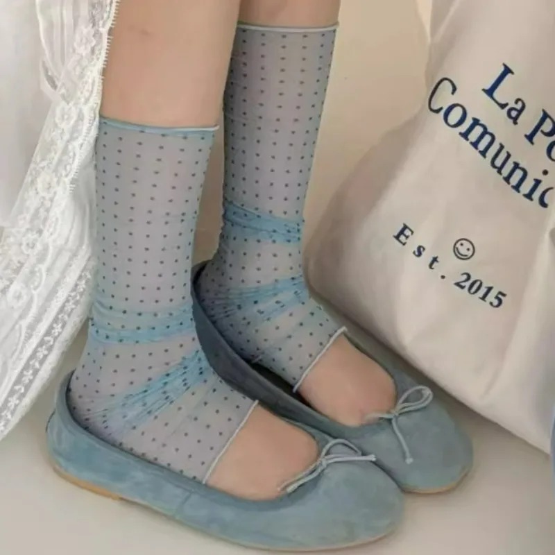 2026 Fashion Polka Dot Lace So - Silk Sock Bamboo avaliação e preço