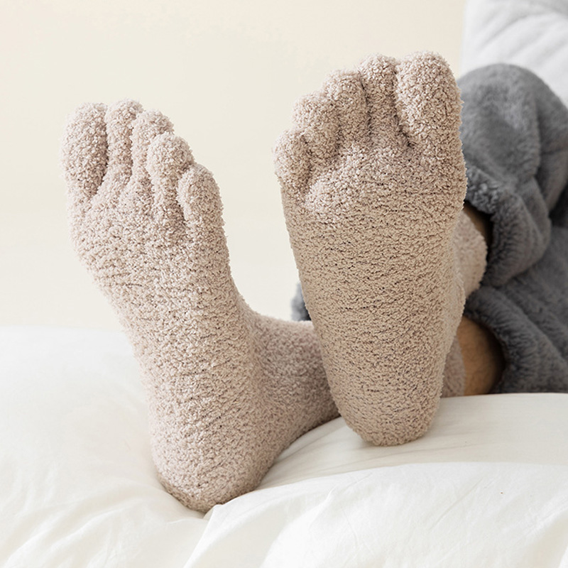 1/5 Pairs Mans Thermal Toe Soc - Thermal Sock Winter avaliação e preço