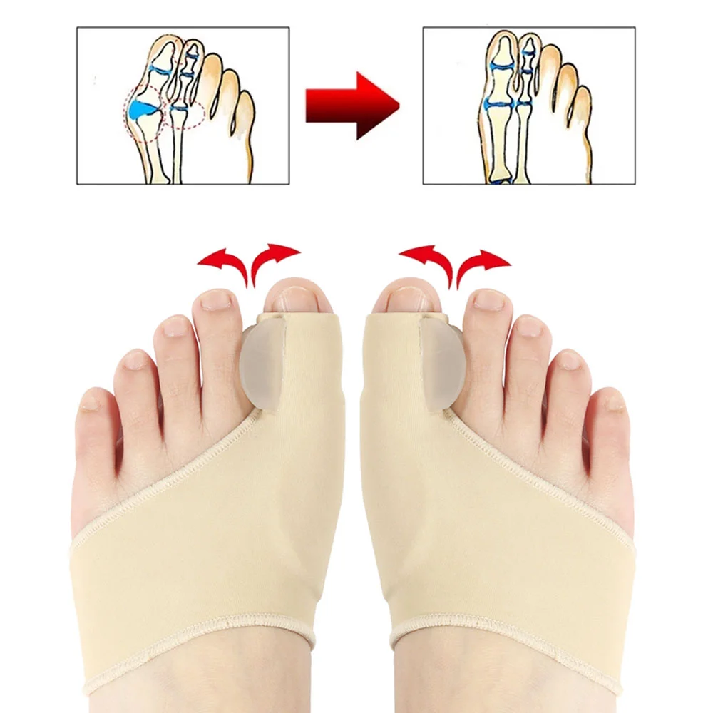 2Pcs Toe Separator Hallux Valg - Ankle Brace Sock avaliação e preço