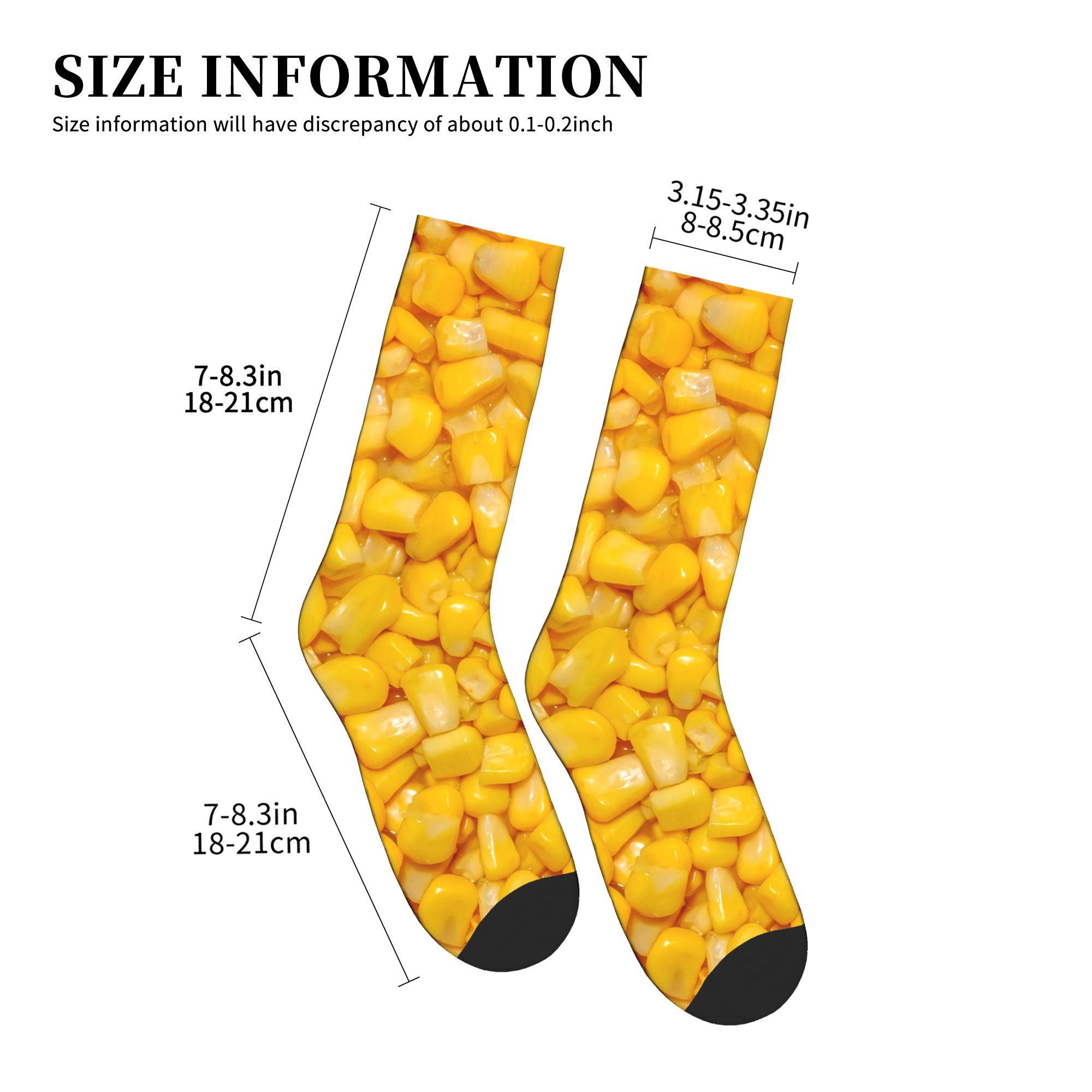 It's Corn Yellow Corn Kernels  - Dress Sock Men avaliação e preço